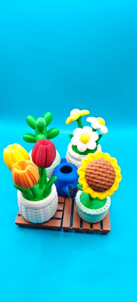 Maceteros con flores chenan 3d